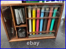 Vintage Sennelier Dry Pigment Paint Mix Set Box Make Your Own Paint Kit