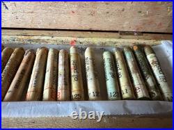 Vintage Sennelier Oil Pastels Factory Wood Box 24 WATCH VIDEO