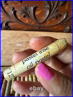 Vintage Sennelier Oil Pastels Factory Wood Box 24 WATCH VIDEO