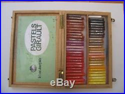 Vintage Soft Pastels 97 of 108 pc set. Girault in wood box