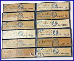 Vintage Staedtler Mars Lumograph 1904 2mm Drawing Leads Box Lot of 12