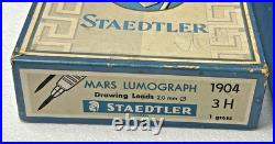 Vintage Staedtler Mars Lumograph 1904 2mm Drawing Leads Box Lot of 12