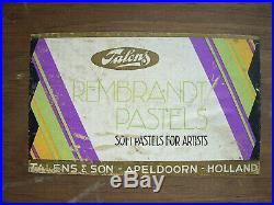 Vintage TALENS & SON Rembrandt SOFT PASTELS 96 Chalk Box HOLLAND art supplies