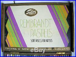 Vintage TALENS & SON Rembrandt SOFT PASTELS 96 Chalk Box HOLLAND art supplies