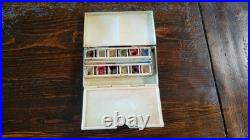Vintage Winsor Newton watercolor palette tin box