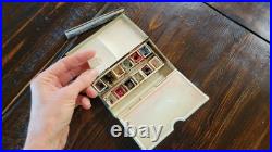 Vintage Winsor Newton watercolor palette tin box