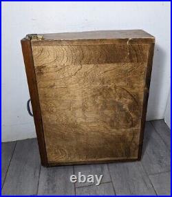 Vintage Wooden Slant Top Lectern Writing Stationary Lap Desk Box Art Podium