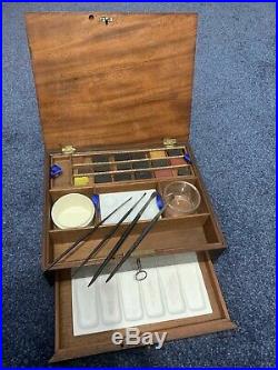 Vintage Wooden Watercolour Artists Paint Box By James Newman Painting Art