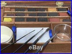 Vintage Wooden Watercolour Artists Paint Box By James Newman Painting Art