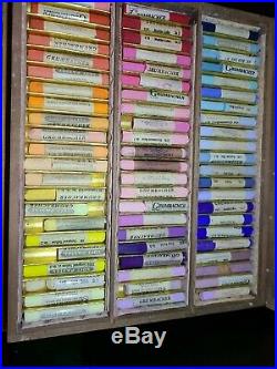 Vintage grumbacher soft pastels 132 count box set no. 9 Degas studio assortment
