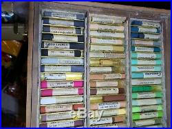 Vintage grumbacher soft pastels 132 count box set no. 9 Degas studio assortment