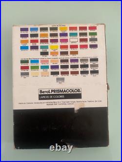 Vtg Berol PRISMACOLOR 40 COLOR ART PENCIL SET in Case 954