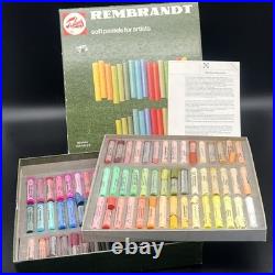 Vtg Talens Rembrandt Soft Artists Pastels in Box with Manual 90 Stick Set