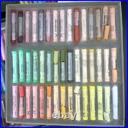 Vtg Talens Rembrandt Soft Artists Pastels in Box with Manual 90 Stick Set