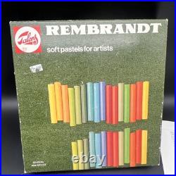 Vtg Talens Rembrandt Soft Artists Pastels in Box with Manual 90 Stick Set