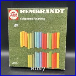 Vtg Talens Rembrandt Soft Artists Pastels in Box with Manual 90 Stick Set