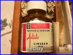 Vtg Windsor & Newton Oil Paint Kit/Wood Box, Late 60s, Unusual Find