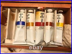 Vtg Windsor & Newton Oil Paint Kit/Wood Box, Late 60s, Unusual Find