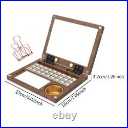 Watercolor Palette 27 Grids Wood Paint Container for Acrylic Oil Painting