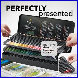 Watercolor Pencils Set 120 Vibrant Pigments Draw & Paint Presentation Tin