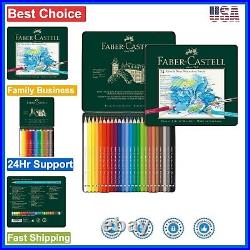 Watercolor Pencils Set with 24 Colours in Durable Tin Ideal for Home & School