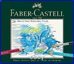 Watercolor Pencils Set with 24 Colours in Durable Tin Ideal for Home & School