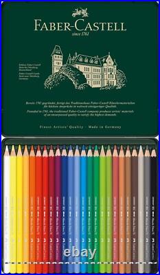 Watercolor Pencils Set with 24 Colours in Durable Tin Ideal for Home & School