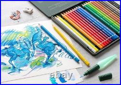 Watercolor Pencils Set with 24 Colours in Durable Tin Ideal for Home & School