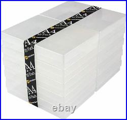 WestonBoxes A4 Plastic Craft Storage Boxes with Lids for Art Supplies, Paper and
