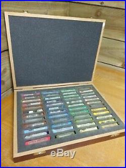 Winsor & Newton 48 Soft Pastels in Wooden Box Set Quality Art Made in England
