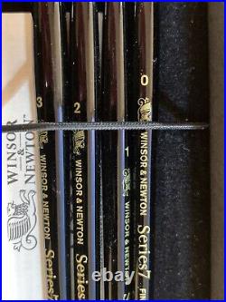 Winsor & Newton Box Set Of 4 Series 7 Water Color Round Brushes Sizes 0, 1, 2, 3