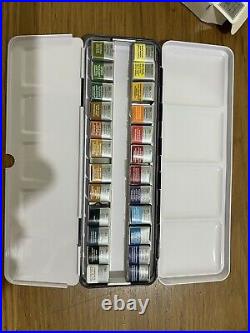 Winsor & Newton Pro Artists Watercolour 24 Half Pan Metal Box Set (0190553) New