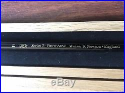 Winsor & Newton Series 7 Brush Pointed Round Size 12 With Wooden Box Super Rare