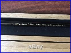 Winsor & Newton Series 7 Brush Pointed Round Size 12 With Wooden Box Super Rare
