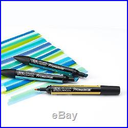 Winsor & Newton Twin Tip Art Marker Pen 48 Promarker Box and storage case NEW
