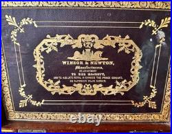 Winsor & Newton Victorian Artist's Watercolor Box Large Rare & Superb Vintage