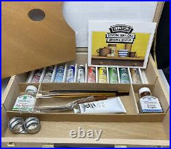 Winsor & Newton Winton Oil Colour Supplies Paint Wood Box Vintage NEVER USED
