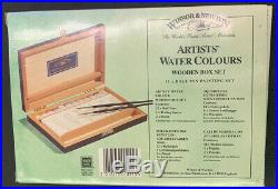 Winsor&Newton professional Artists' Water Colour Wood Box Set 12 -1/2 pans