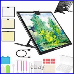 Wireless A3 Light Pad, 21 Rechargeable Light Box for Tracing, 6-Level