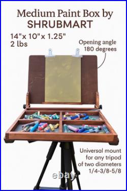 Wood Pochade Box for Pastel 10x14'' Plein Air Easel by ShrubmArt