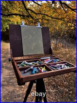 Wood Pochade Box for Pastel 10x14'' Plein Air Easel by ShrubmArt