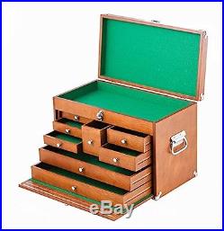 Wood Tool Box Art Supply Storage Organizer Cabinet Case Desk Craft Paint Chest