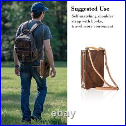 Wood Travel Watercolor Palette, Plein Air Easel Pochade Box for Art Supplies