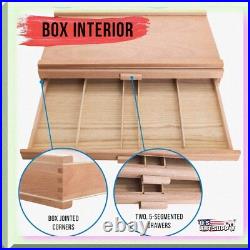 Wooden Art Supply Storage Box with Removable Drawers