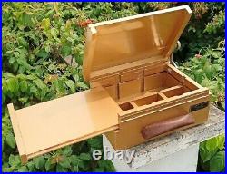 Wooden Artist Box For Tools and Brushes Portable Storage Box Organizer