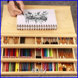 Wooden Artist Supply Storage Tools Organizer with Five Drawers Fashion Outdoor