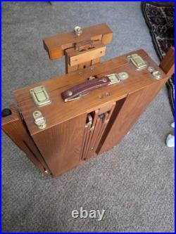 Wooden Box Artist Easel Adjustable Sketch Board with Storage Drawer & Oil Paints