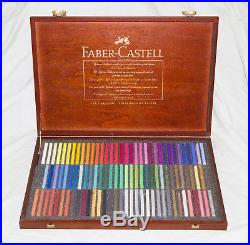 Wooden Box Of 100 Faber-castell Polychromos Square Pastels