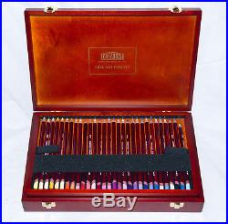 Wooden Box Of 90 Derwent Artist Quality Coloured Pastel Pencils
