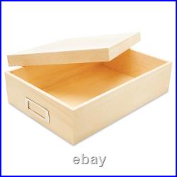 Wooden Box with Lid 12-3/8, Unfinished for Storage & Crafts Woodpeckers